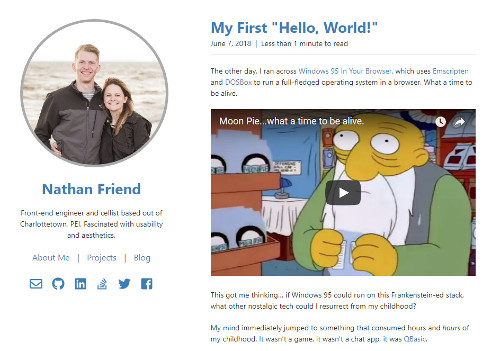 A screenshot of this website